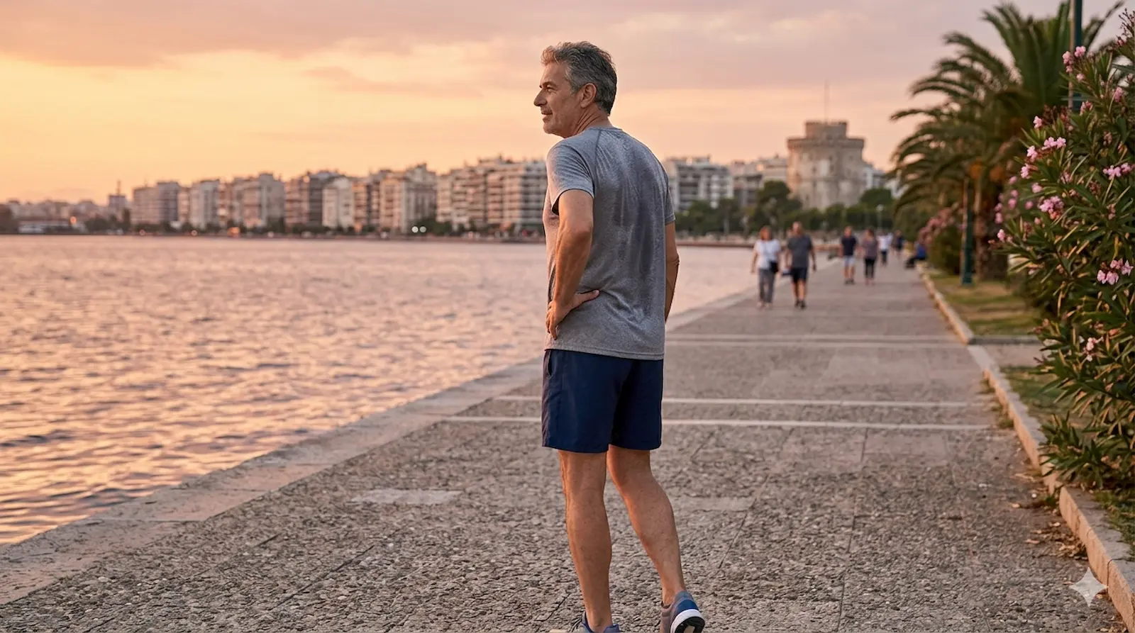Αρχάρια δρομέας κάνει μικρή στάση κατά τη διάρκεια χαλαρού τρεξίματος