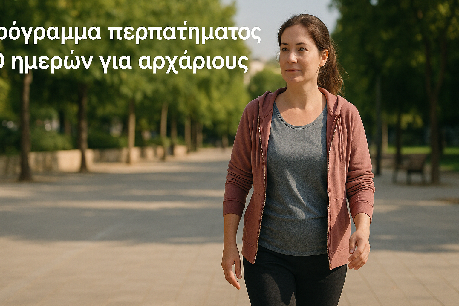 Αρχάριος που ακολουθεί πρόγραμμα περπατήματος 30 ημερών